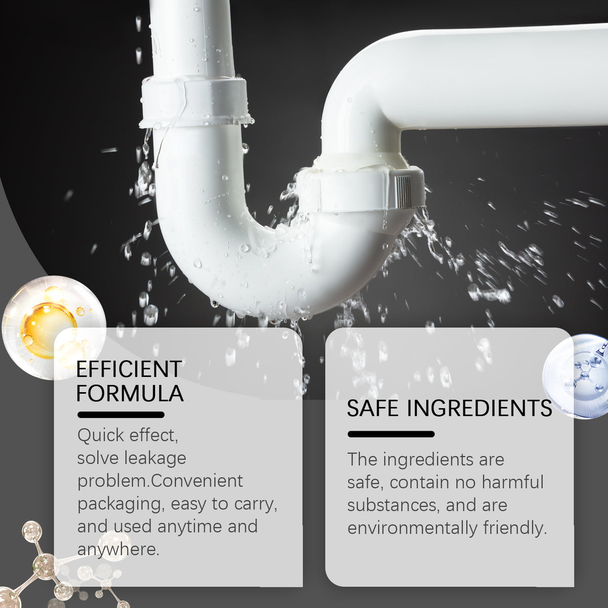 Leak Sealing Adhesive Spray for Quick Household Repairs