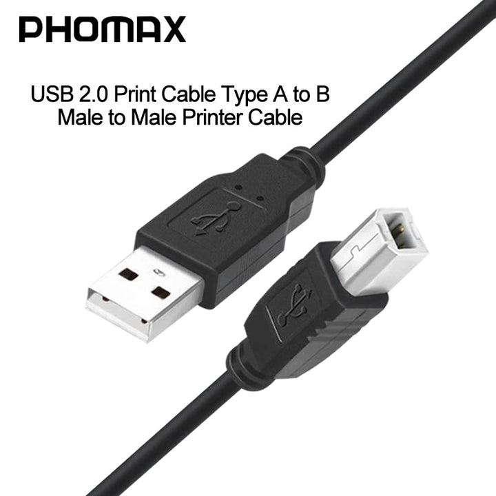 USB 2.0 Square-Port Printer Cable for Canon, HP, Epson