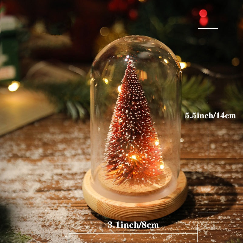 Wooden Christmas Ornaments with Glowing LED Noses