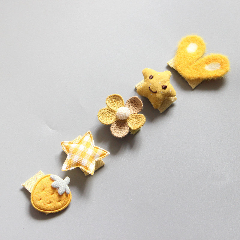 Girls Hair Clips – Colorful Crown, Bow & Flower Set