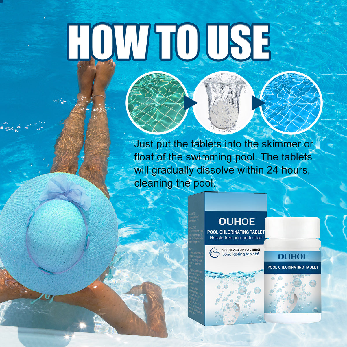 Pool Chlorinating Tablets for Cleaner, Clearer Water