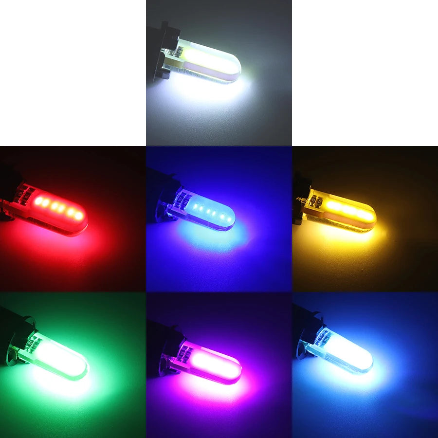 LED Parking Light Bulbs T10 — Bright COB Glow, Multiple Colors