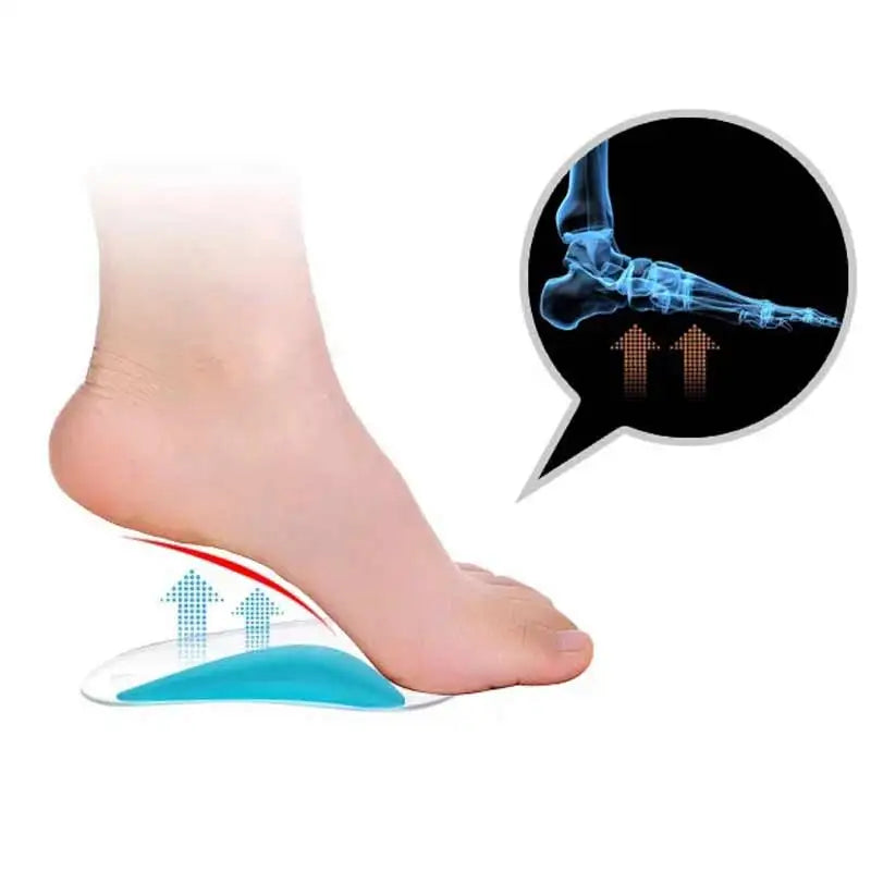 Arch Support Insoles for Flat Feet — Gel Pads with Massage
