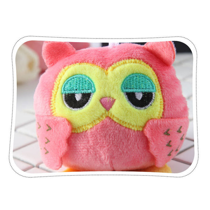 Owl Plush Keychain: Colorful Charm for Bags and Keys