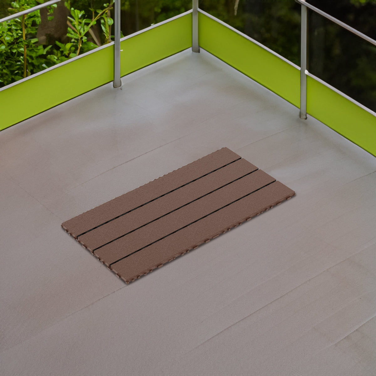 Interlocking Outdoor Deck Tiles: Snap-Together Wood Look
