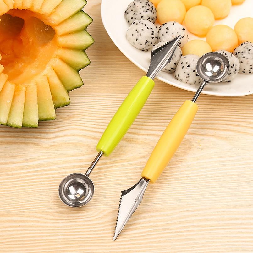 Dual-Head Melon Baller & Fruit Carving Knife for Platters