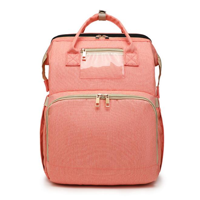 2-in-1 Diaper Backpack With Portable Travel Baby Bed