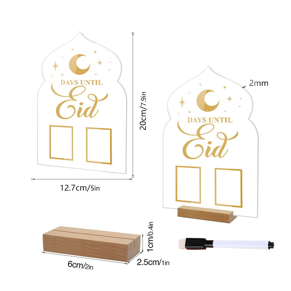 Ramadan Tabletop Ornament With Writable Time Display