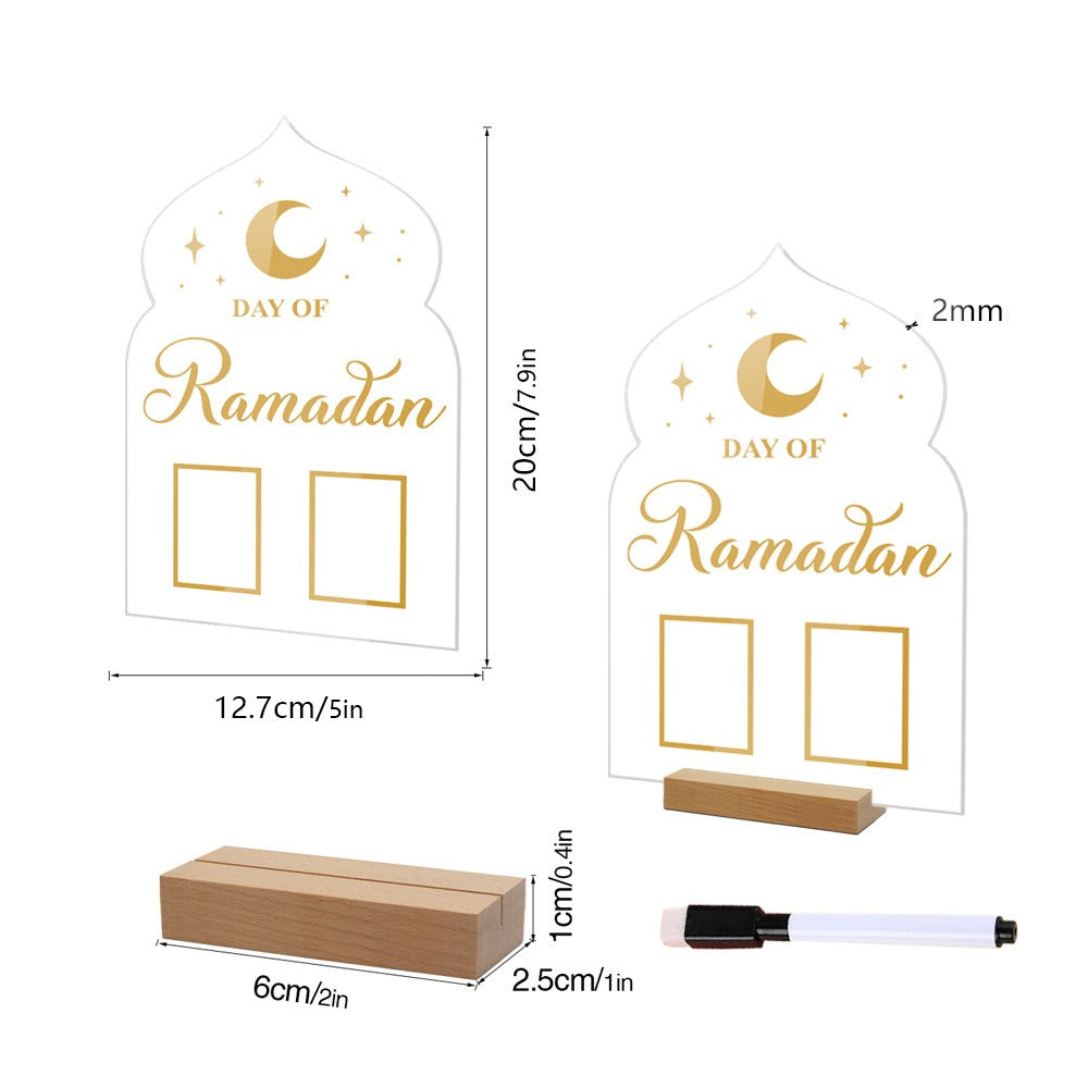 Ramadan Tabletop Ornament With Writable Time Display