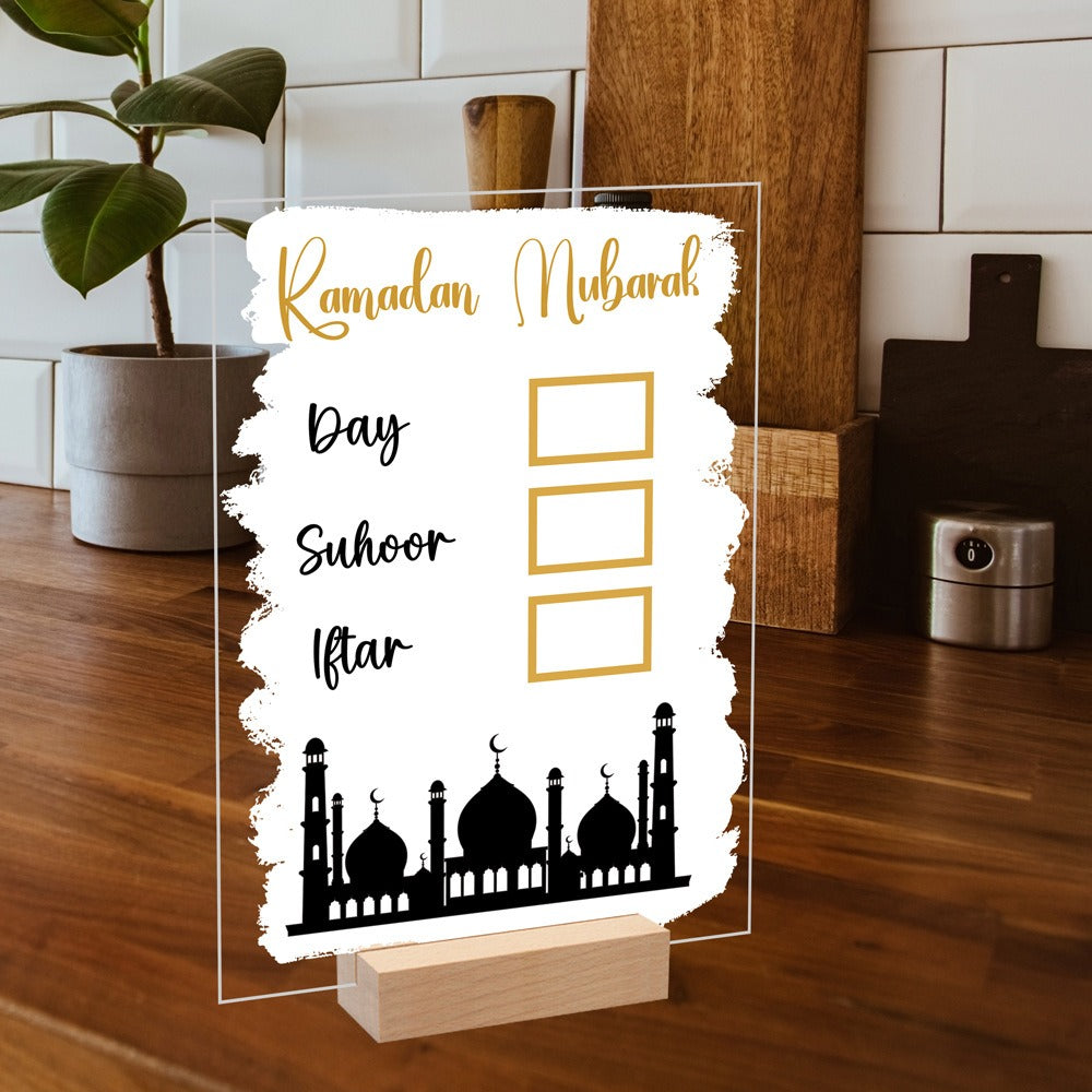 Ramadan Tabletop Ornament With Writable Time Display
