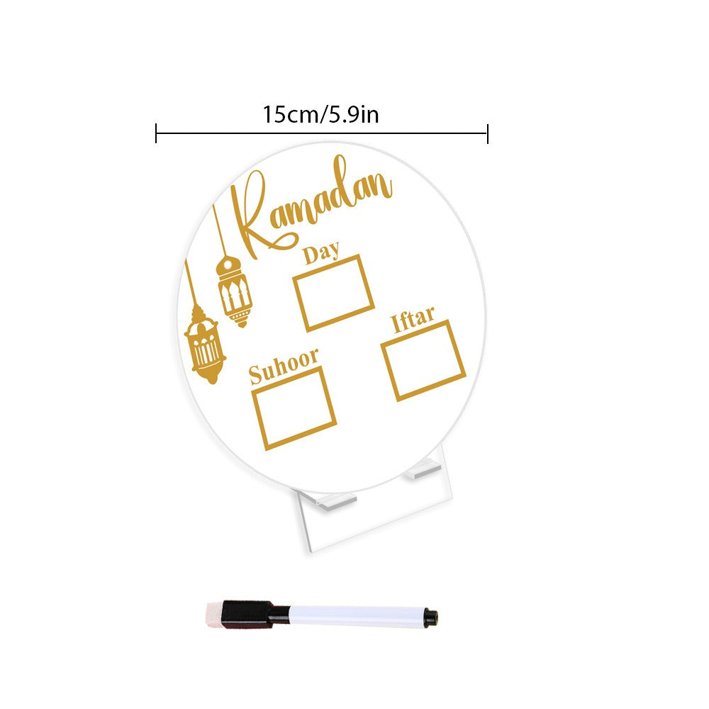 Ramadan Tabletop Ornament With Writable Time Display