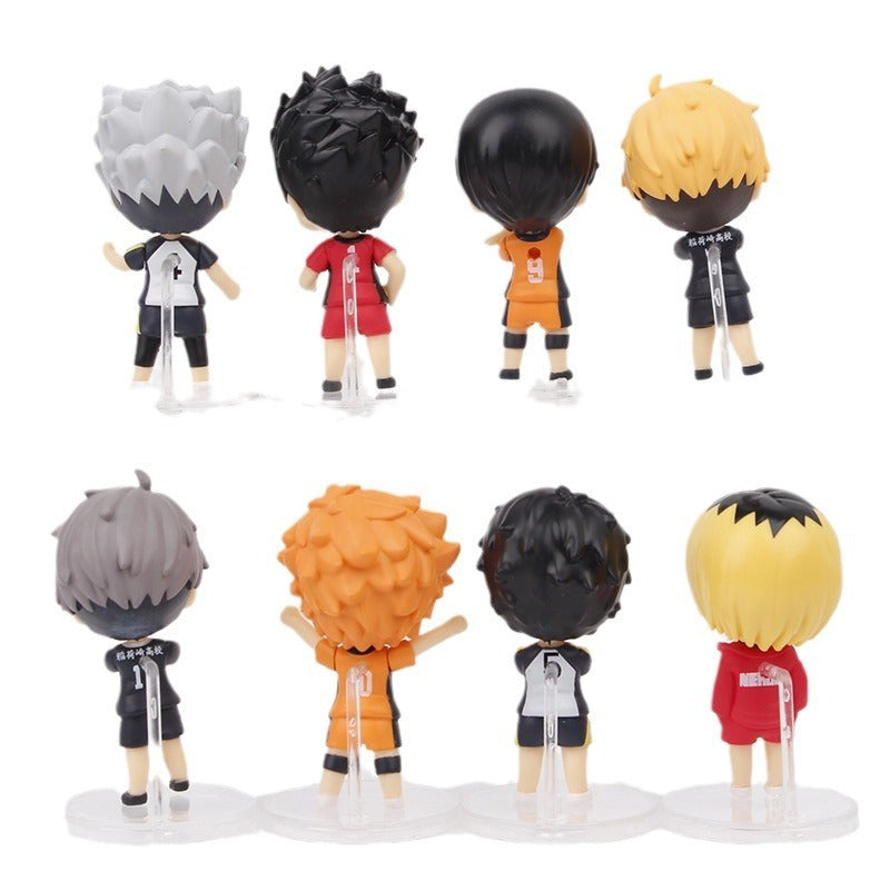 Volleyball Anime Figurine Set for Team Desk Display