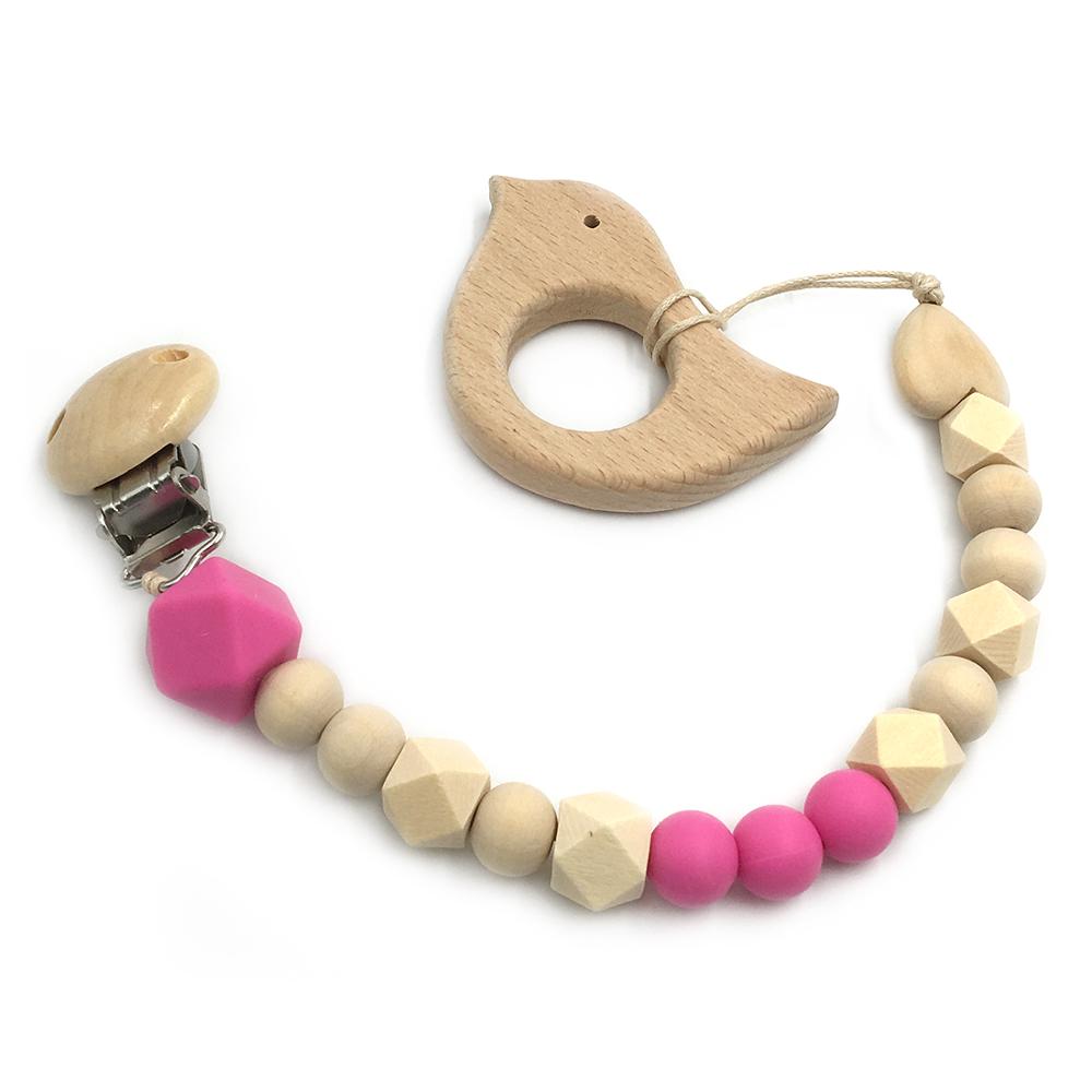 Wooden Baby Teether Set for Easy Little-Hand Grip