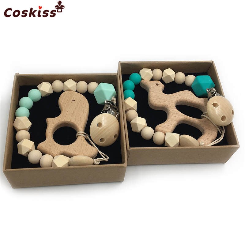 Wooden Baby Teether Set for Easy Little-Hand Grip