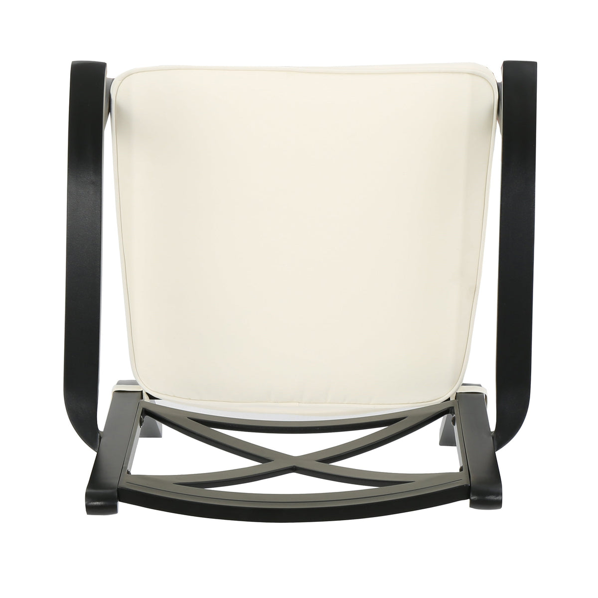 Outdoor Dining Chairs Set of 2 with Cream Cushions