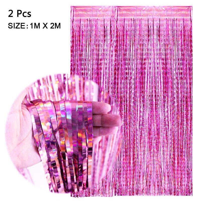 Gold Tinsel Fringe Curtains for Sparkling Party Backdrops