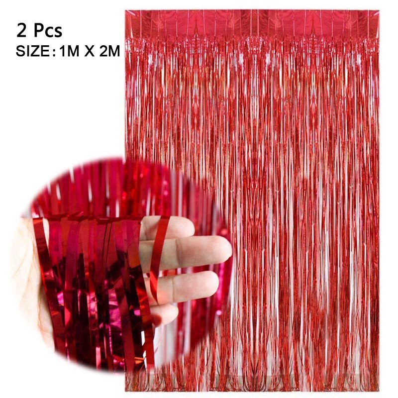 Gold Tinsel Fringe Curtains for Sparkling Party Backdrops