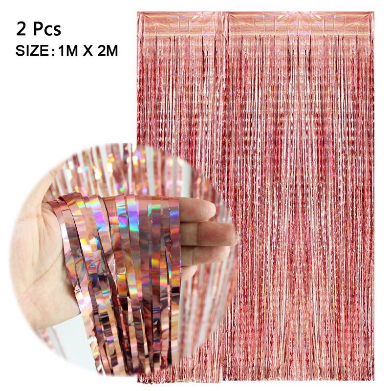 Gold Tinsel Fringe Curtains for Sparkling Party Backdrops