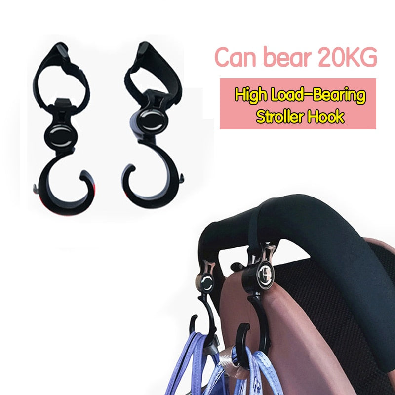 Baby Stroller Hooks For Easy, Secure Diaper Bag Access