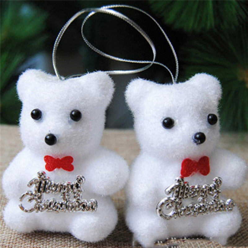 Christmas Bear Deer Ornaments for Cozy Tree Decor
