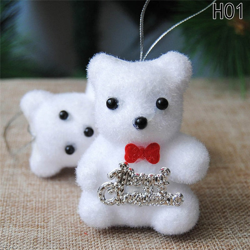Christmas Bear Deer Ornaments for Cozy Tree Decor