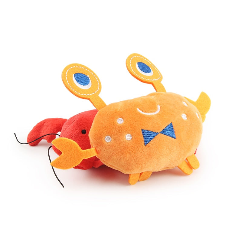 Lobster Plush Squeaky Dog Toy Set for Playful Pets