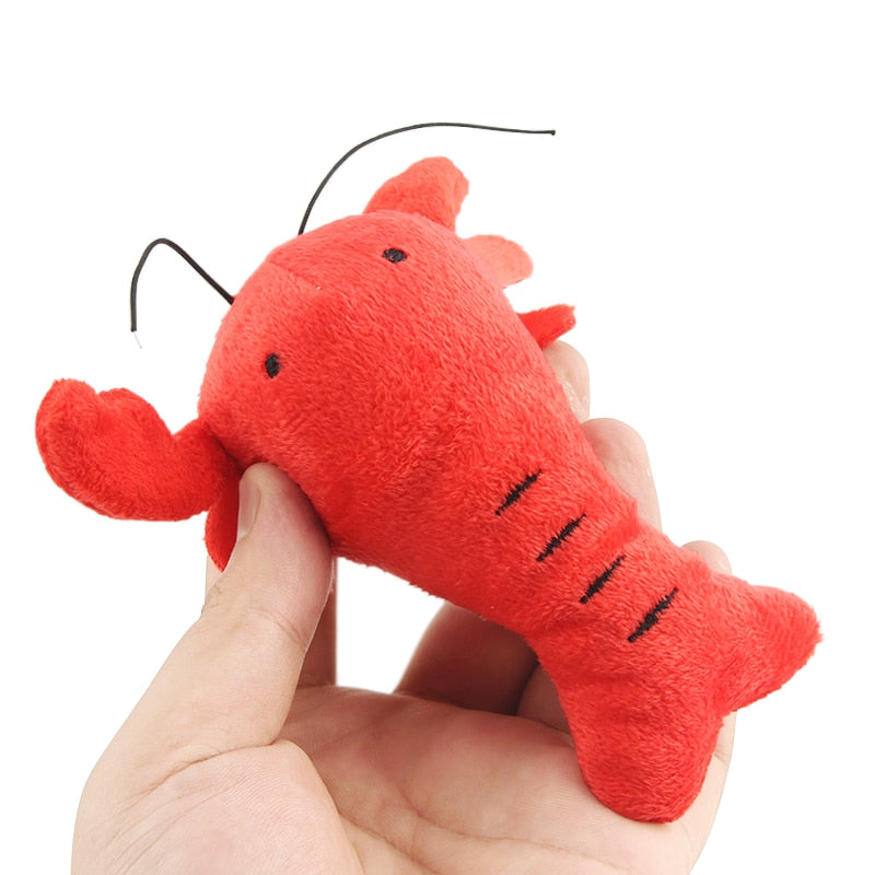 Lobster Plush Squeaky Dog Toy Set for Playful Pets