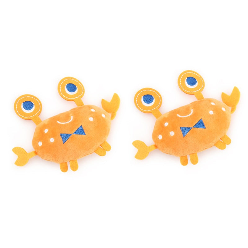 Lobster Plush Squeaky Dog Toy Set for Playful Pets