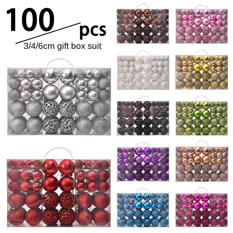100-Piece Christmas Ornament Ball Set for Full Trees