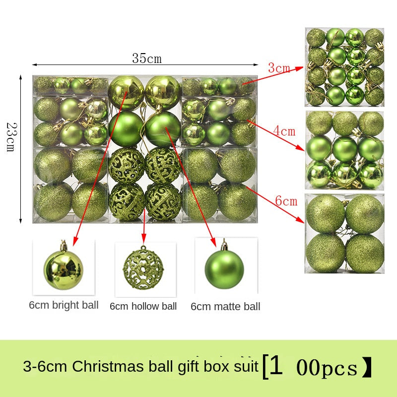 100-Piece Christmas Ornament Ball Set for Full Trees