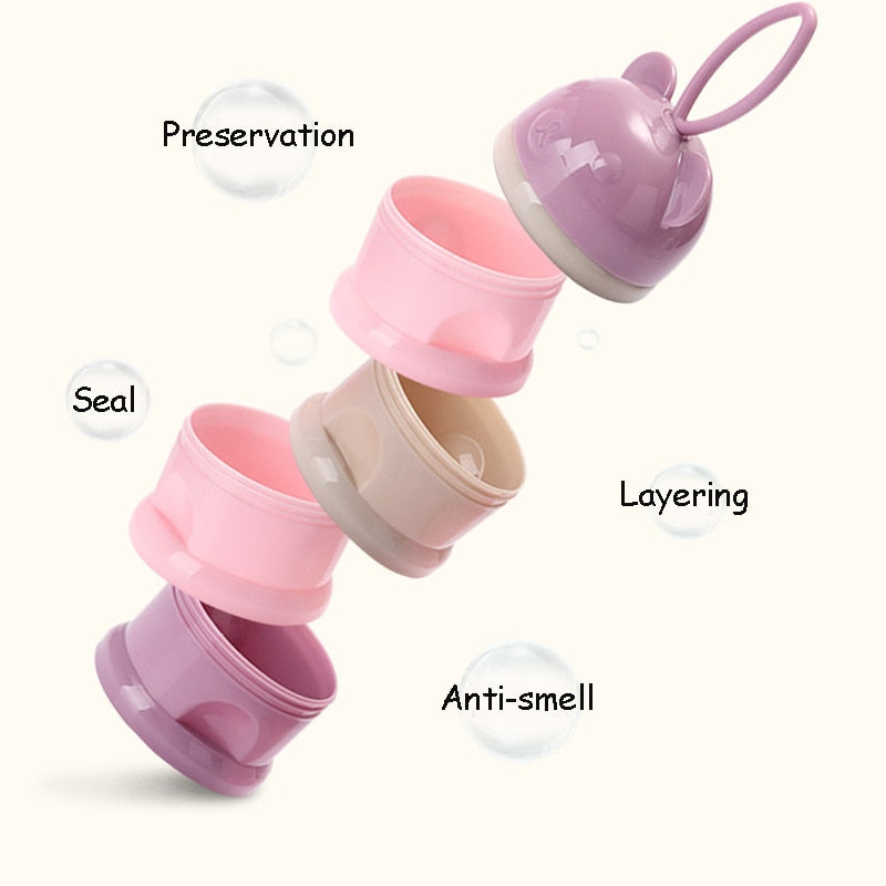 Portable Baby Food Storage Box With Sealed Compartments