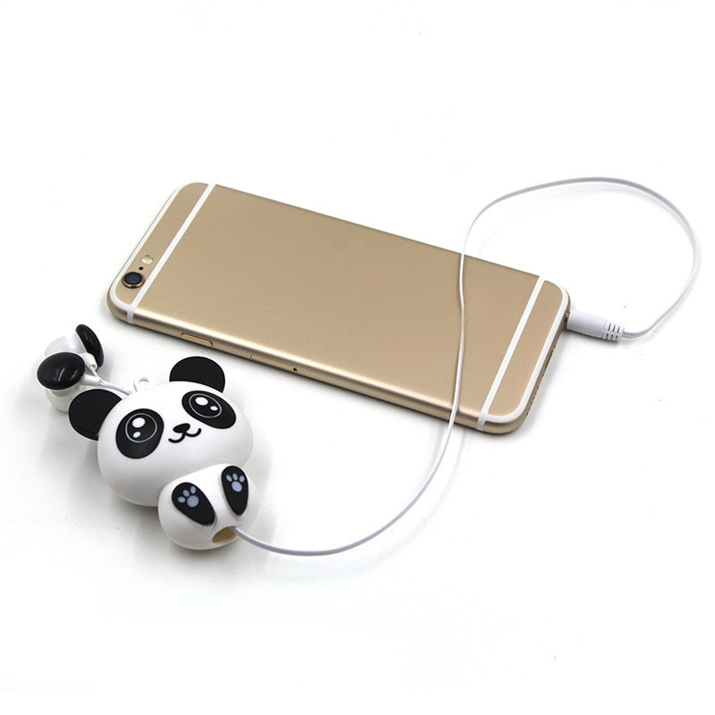 Cartoon Cat Earphones 3.5mm Retractable Wired Headset