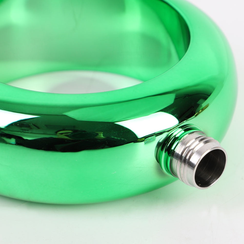 Bangle Bracelet Hip Flask: 3.5 oz Stainless Steel Wearable