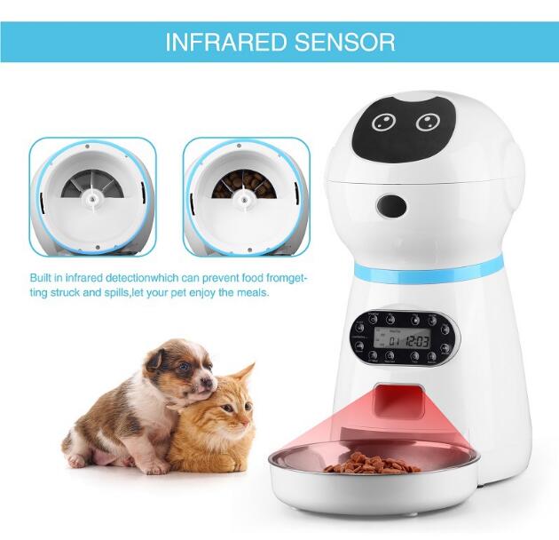 Automatic Pet Feeder 3.5L with Stainless Steel Bowl
