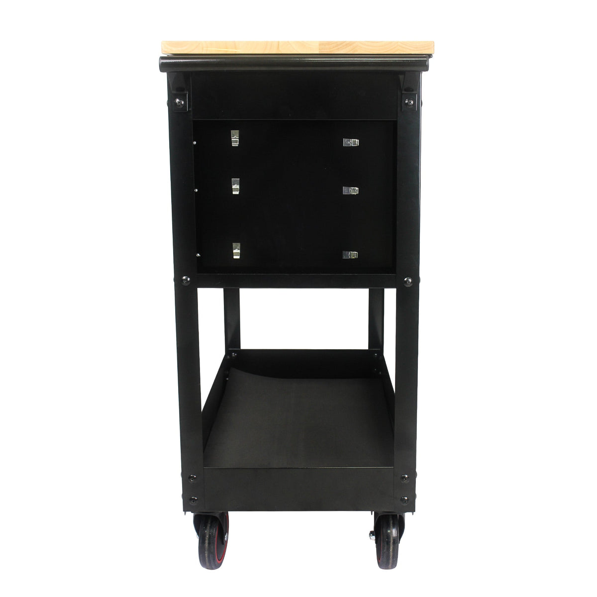 3-Drawer Rolling Tool Cart with Wooden Top and Wheels