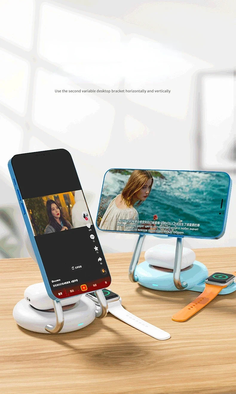 Desk Wireless Charging Stand for iPhone and Apple Watch