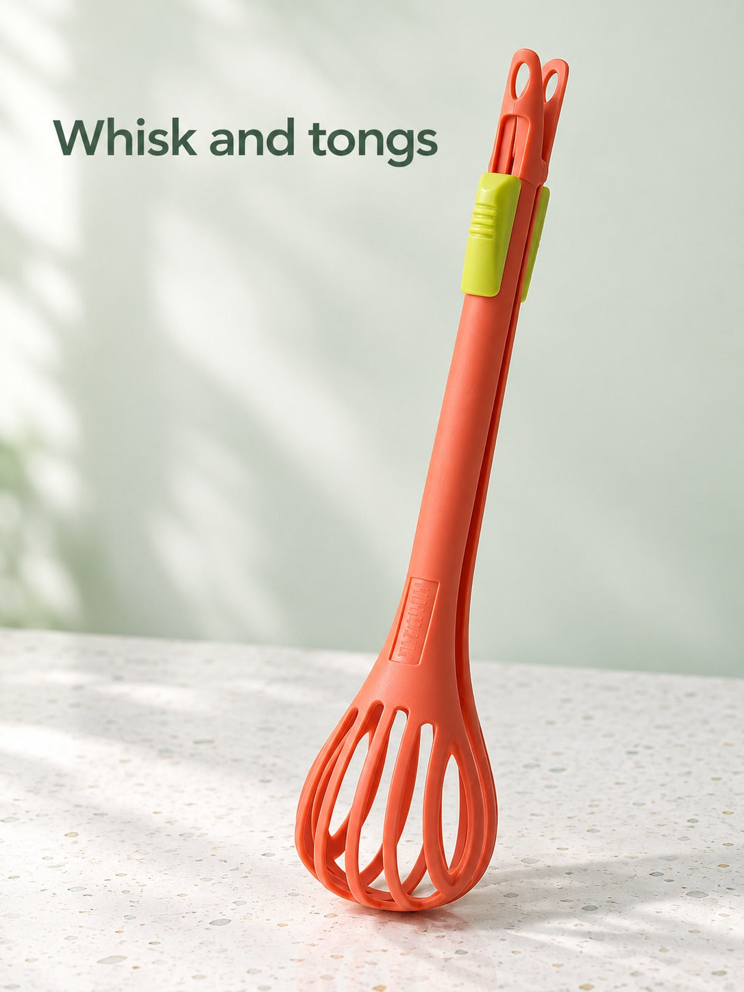 3-in-1 Egg Beater Whisk, Tongs and Bread Clip Tool