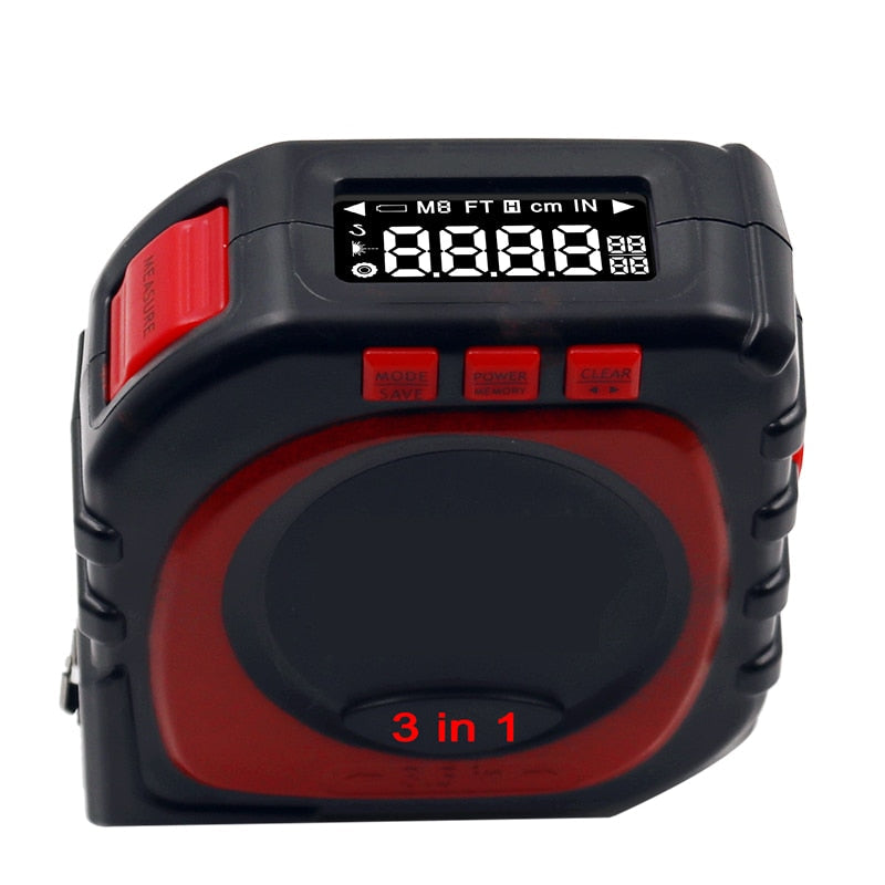 3-in-1 Digital Laser Measuring Tape With String Mode