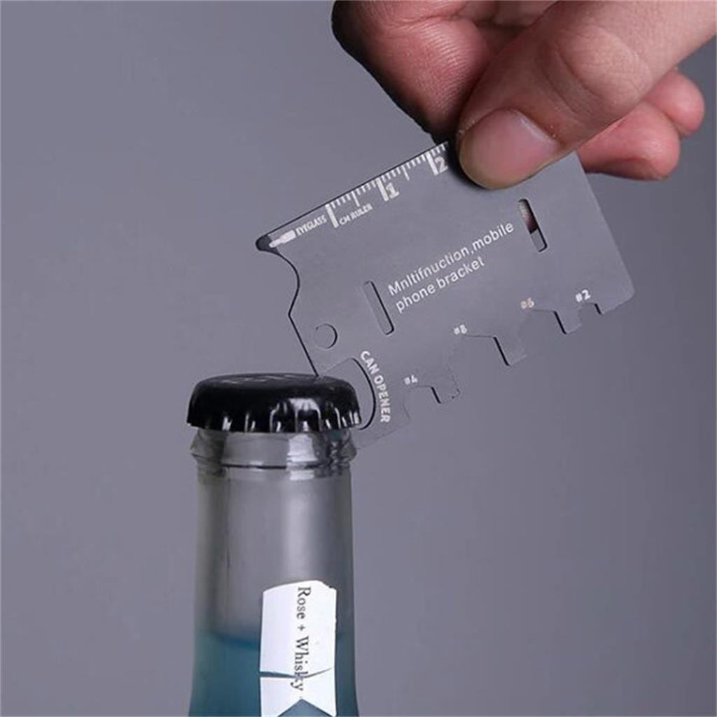 Credit Card Phone Stand With Bottle Opener Multitool