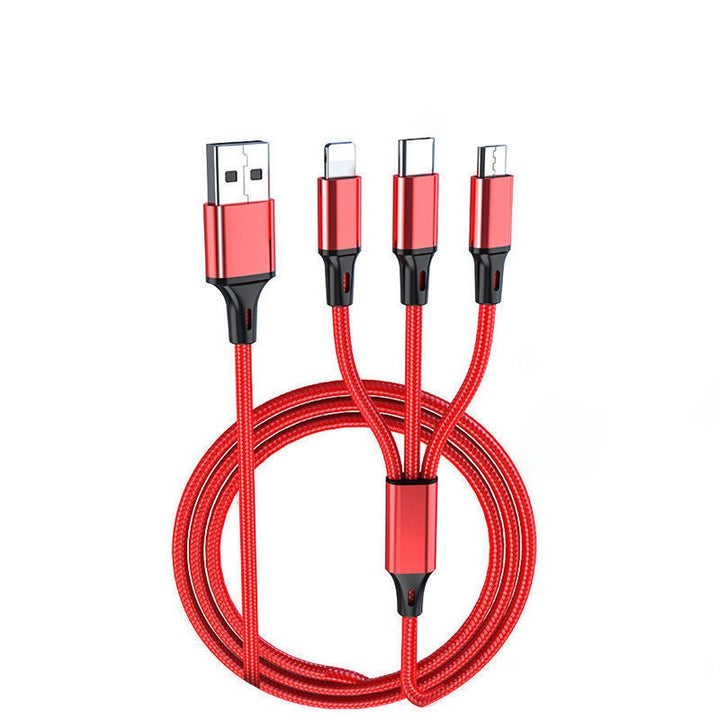 3-in-1 Charging Cable for iPhone, USB-C & Micro-USB