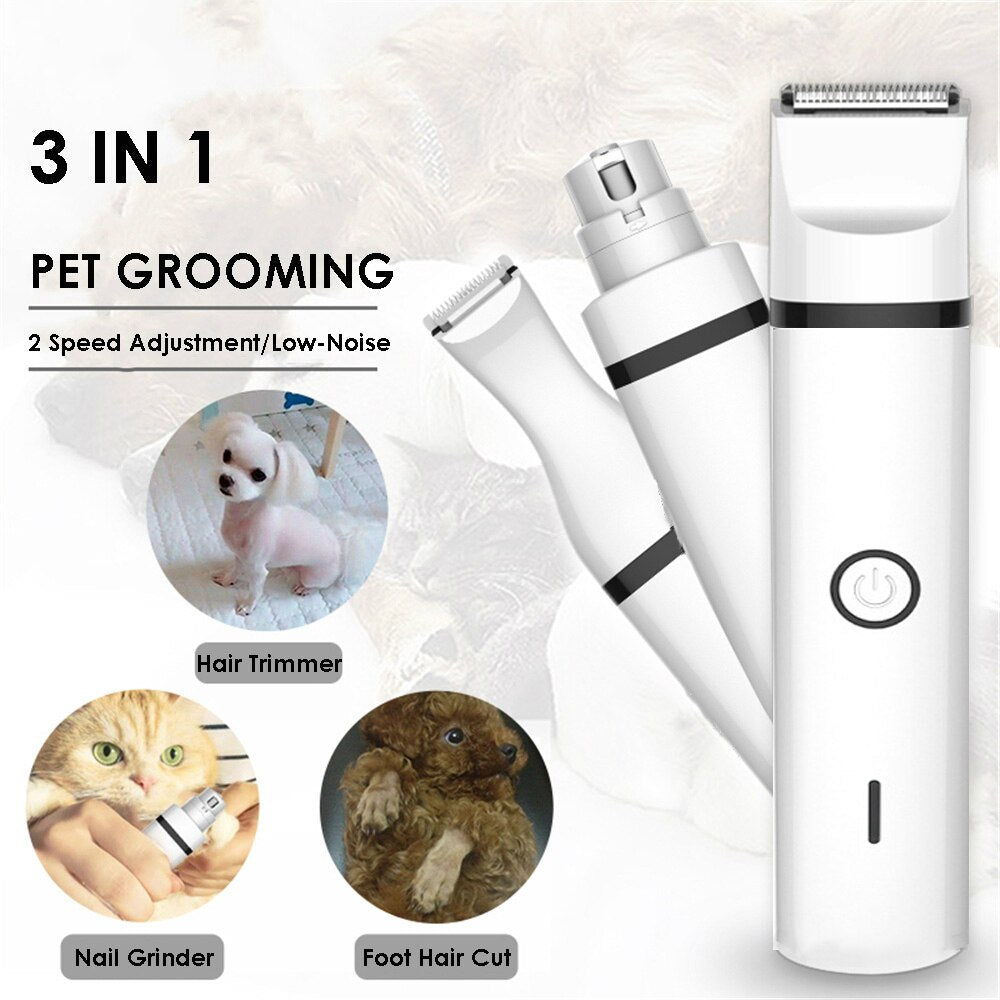 3-in-1 Pet Grooming Tool for Easy Hair, Paw & Nail Care