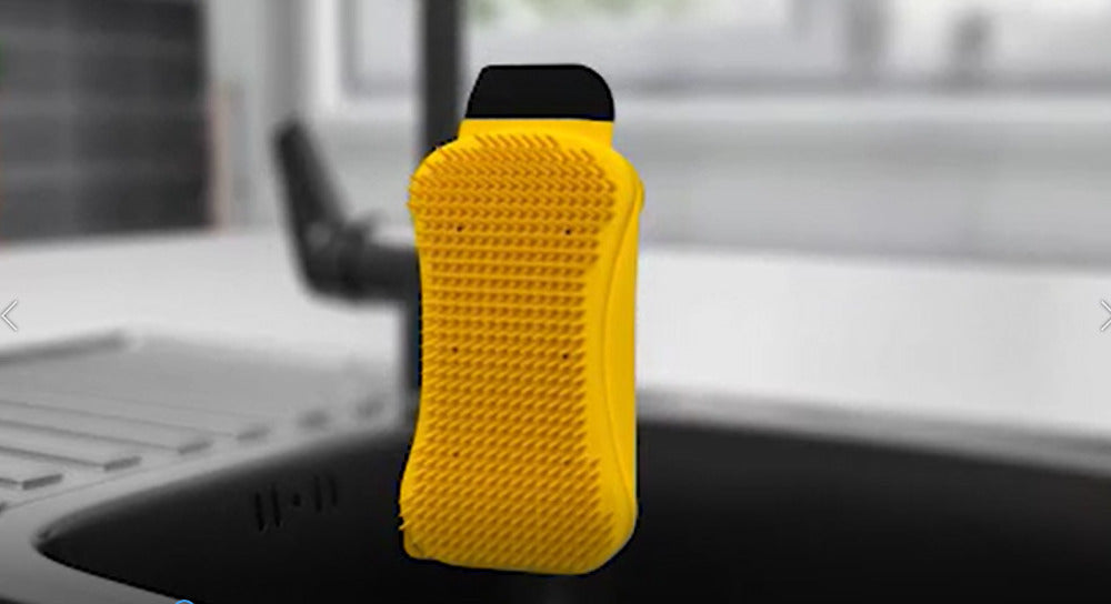 Silicone Sponge Brush with Soap Dispenser for Dishes