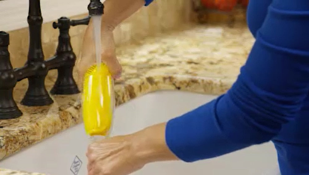 Silicone Sponge Brush with Soap Dispenser for Dishes
