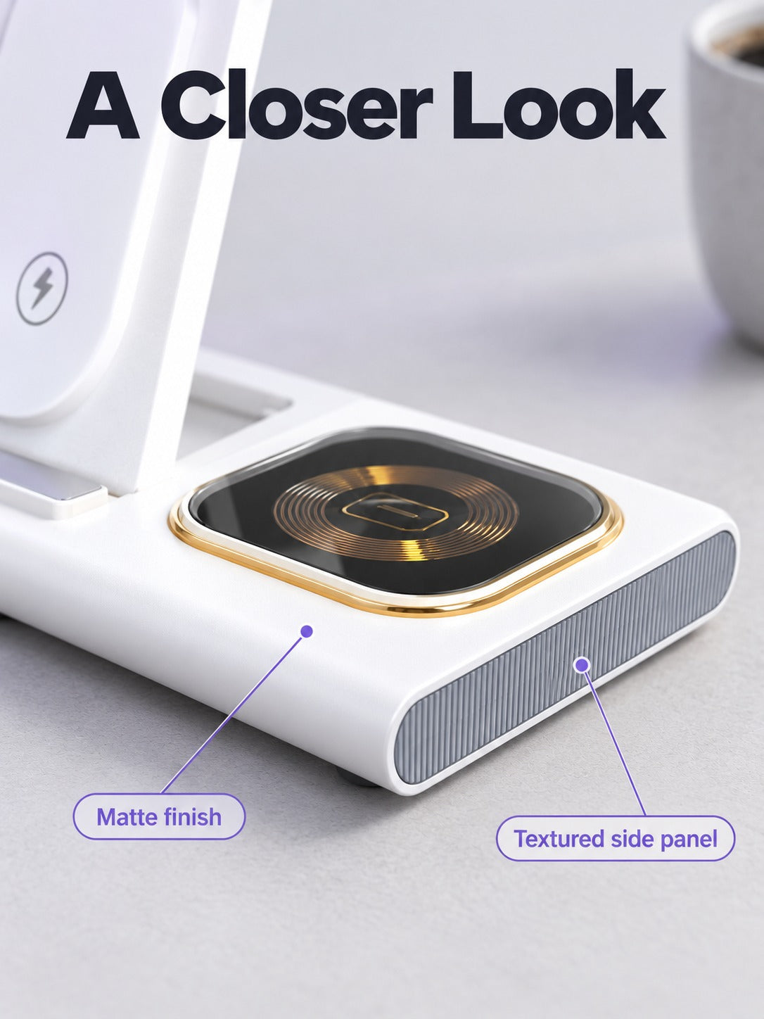 3-in-1 Wireless Charger Stand for Phone, Watch, Earbuds