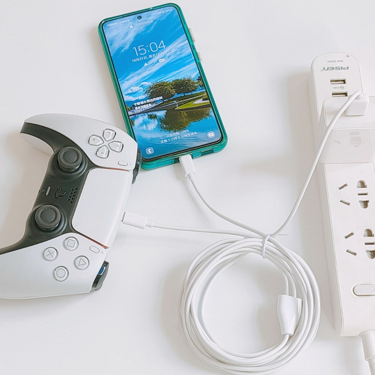 USB-C 2-in-1 Charging Cable: Charge Two Devices at Once