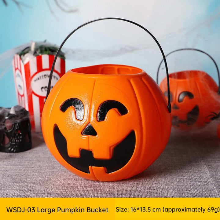 Halloween Pumpkin Buckets for Trick-or-Treating Set