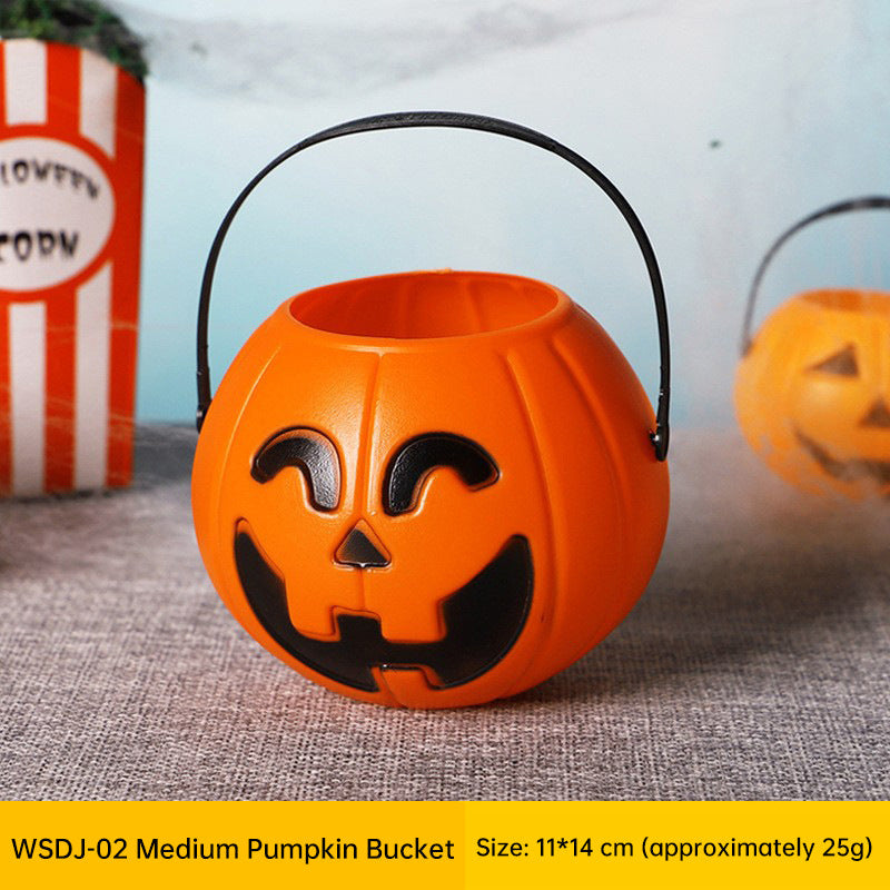 Halloween Pumpkin Buckets for Trick-or-Treating Set