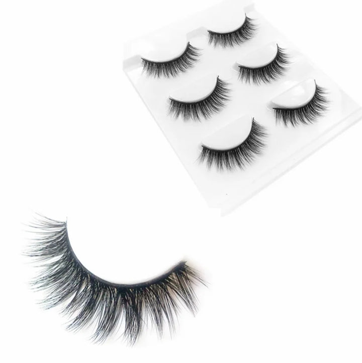 False Eyelashes, Natural Soft Handmade 3-Pair Lash Set