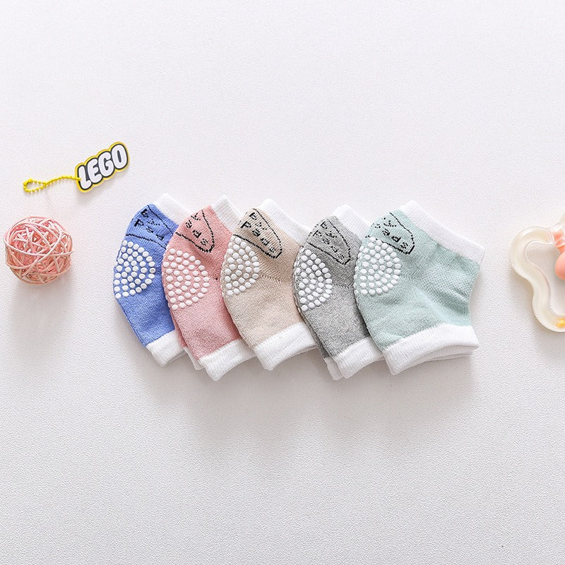 Baby Crawling Knee Pads, Breathable Anti-Slip Cotton
