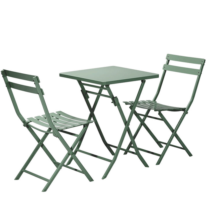 Foldable 3 Piece Patio Bistro Set for Small Balconies